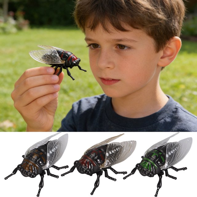Fufafayo 3 Pcs Jouets d'Insectes Réalistes pour Jeu Éducatif, Collection Interactive d'Insectes, Modèles d'Insectes en Plastique pour l'Apprentissage de la Biologie, Jouets Scientifiques Intérieur Extérieur pour Enfants Décoration de Fête en Classe