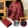 thumbnail image 4 of ZZkhGO Portable USB Heated Blanket, Fast Heating Electric Throw, Adjustable Temperature Zipper Wrap for Travel Camping, 4 of 7