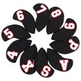 thumbnail image 1 of Iron Club Head Cover Set, Durable Number  Iron Headcover  For Protecting Club Black, 1 of 8