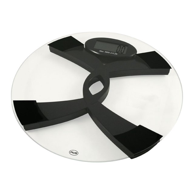 American Weigh Scales 396TBS Bi-Lingual Talking Bathroom Scale, White/Black