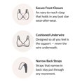 thumbnail image 2 of Glamorise Lacey T-Back Front-Closure WonderWire Bra 9246, 2 of 7