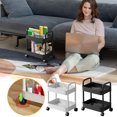 thumbnail image 1 of Vaidha 2-Tier Rolling Storage Cart With Wheels- Plastic Multi-Room Organizer For Kitchen- Living Room-Office -Bathroom, 1 of 7