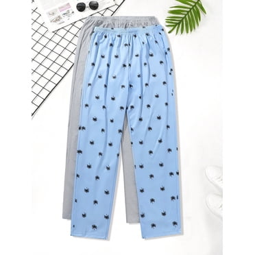Men 2pcs Allover Print Sleep Pants