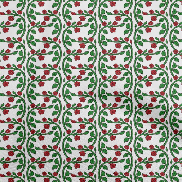 oneOone Rayon Red Fabric Block Dress Material Fabric Print Fabric By The Yard 56 Inch Wide-NA