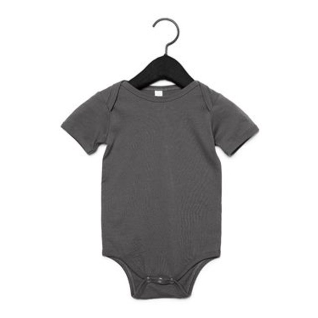 Bella Canvas Cache-Couche en Jersey pour Bébé, 12-18, Asphalt