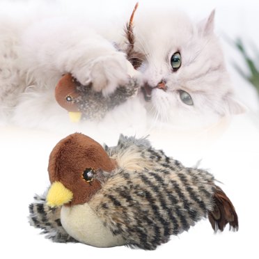 Interactive Cat Toy, Motion Activated Kitten Play Toy Anxiety Reduction Squeaky Cat Toy Cat Toys For Indoor Cats Automatic Cat Toy Soft Plush Electric