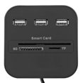 thumbnail image 3 of Lecteur de Puce Intelligent Lecteur de Carte HUB Portable à 3 Ports, 3 of 7
