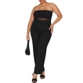 thumbnail image 2 of Fortune Women Tube Top Strapless Backless Tulle Patchwork Vest, 2 of 9