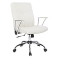 thumbnail image 1 of Faux Leather Chair in Cream with Chrome Base, 1 of 7