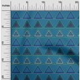 thumbnail image 2 of oneOone Georgette Viscose Royal Blue Fabric Geometric Craft Projects Decor Fabric Printed By The Yard 42 Inch Wide, 2 of 4