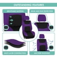 thumbnail image 4 of FH Group Light & Breezy Flat Cloth Car Seat Cover Set For Car Truck SUV Van Purple - Rear, 4 of 5