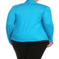 thumbnail image 4 of Women‘s Plus Size Solid Casual Long Sleeve Drape Front Open Jacket Cardigan, 4 of 4