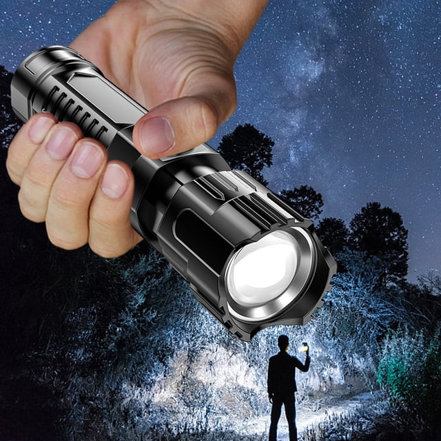 Dvkptbk Lampe Portative à Main Led Nouvelle Lampe de Poche d'Extérieur Portable Éclairage Charge USB Plastique Mini Lampe de Poche à Lumière Forte Camping et Randonnée
