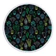 thumbnail image 2 of Round Microfiber Beach Towel Sandproof 60 in Diameter Multi-Purpose Beach Blanket For Travel Pool Yoga Picnic, 2 of 5