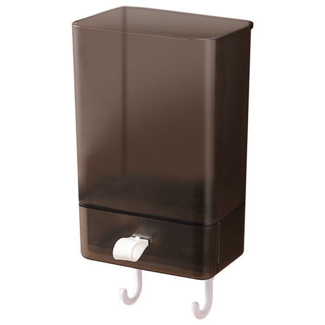 1PC Spoon And Lid Rest Wall Mounted Storage Box With Hook Mobile Phone Holder Mobile Phone Charging Station Remote Control Storage Box Self Adhesive Double Sided Tape Fixed Position Black