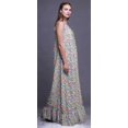 thumbnail image 4 of Bimba Nuisette Colorée à Plumes Menthe Pastel pour Femmes, Imprimée, Bretelles Spaghetti, Robe Maxi, Vêtement de Nuit, Moyen, 4 of 5