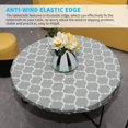 thumbnail image 4 of MesaSe Indoor Outdoor Patio  Fitted Vinyl Tablecloth Flannel Elastic Edge Waterproof Plastic Cover, 4 of 9