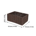 thumbnail image 2 of Panier de Rangement Imité en Rotin Tressé Boîte de Rangement de Bureau Panier de Rangement pour Bric-à-Brac, 2 of 8