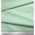 thumbnail image 3 of Soimoi Green Poly Georgette Fabric Window Pane Check Printed Fabric 1 Yard 42 Inch Wide, 3 of 3