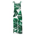 thumbnail image 4 of Pisexur Femmes Summer Casual Combinaisons Dressy Hawaii Print Sans Manches Rompers Spaghetti Sangle Réglable Shorts Amples Combinaison avec Poches, 4 of 5