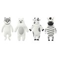 thumbnail image 1 of Adhesive Hooks, Animal Style 4Pcs Wall Hanger  for Bathroom, 1 of 8