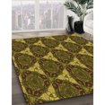 thumbnail image 3 of Ahgly Tapis Rectangulaire Lavable en Machine Intérieur Transitionnel Marron, 5 Pieds x 8 Pieds, 3 of 7