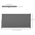 thumbnail image 3 of Outsunny 118" x 63" Retractable Side Awning Folding Privacy Screen Grey, 3 of 10