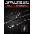thumbnail image 4 of BLUEWING Casting Rods Fishing Rod 1 Piece Fishing Pole with SIC K-series Guides and Stainless Steel Frame for Inshore Fishing, Bottom Fishing, Jigging, Offshore Fishing, 5'6", 4 of 6