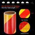 thumbnail image 3 of Unique Bargains Reflective Tape, 6 Inch x 10 Ft Waterproof Safety Adhesive Tape for Trailers, Red Yellow, 3 of 6