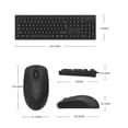 thumbnail image 2 of Hytrove Black Wireless Keyboard Mouse Combo 2.4g Computer Keyboard with Durable Keys and Ergonomic Design for Office, 2 of 8