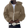 thumbnail image 1 of TIMIFIS Men's Zipper Hoodie Sweatshirt Jacket Fall Fashion Solid Lightweight Long Sleeve Jacket with Pockets, 1 of 5