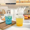thumbnail image 2 of AMERTEER 75pcs (25pcs Cups And 25pcs Lids And 25pcs Straws) 23.67Oz Hand-Held Plastic Cups with LIDS And Straws - Reusable Bpa-Free Drink Cups  Suitable for Cold Drinks  Fruit Extracts  E, 2 of 5