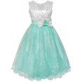 thumbnail image 1 of Girls Dress Glitter Sequin Wedding Bridesmaid Pageant 7 Years, 1 of 5