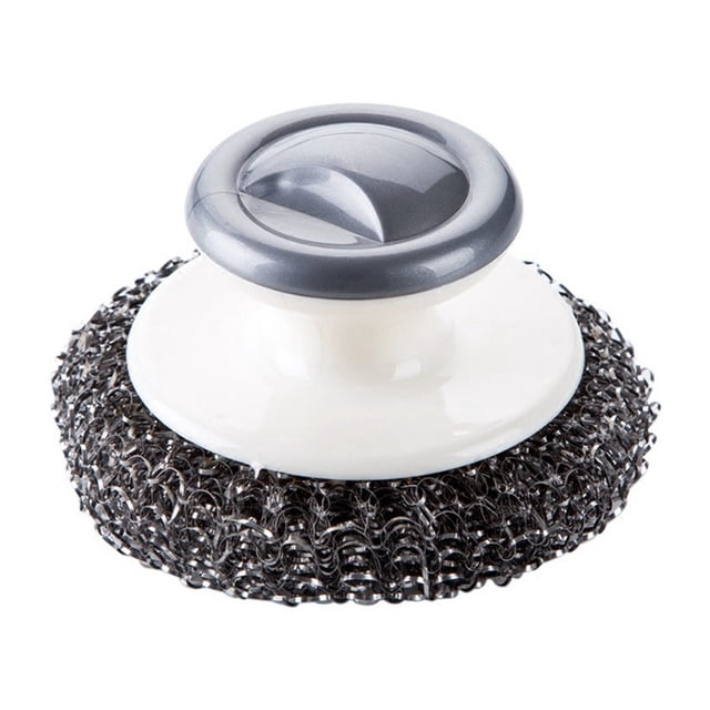 Steel Wool Brush Stainless Steel Brush Metal Scouring Pad Steel Wool Brush Tool For Cleaning Dishware Scrubbing Scouring Pad Pad For Kitchen Pots Pans And Soap Dispensing Dish Brush Storage Set