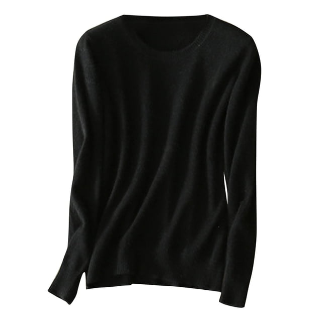 AherBiu Womens Long Sleeve Tops Basic Layer Top Tees Shirt Solid Color Crewneck Comfy Blouse