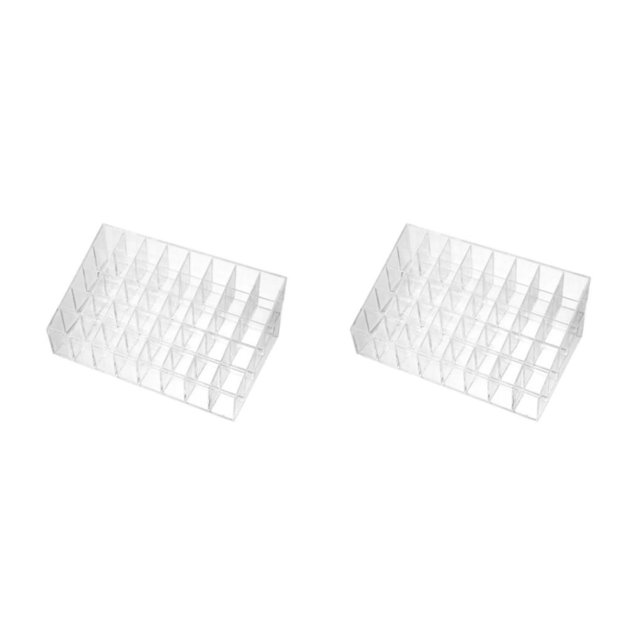 relayinert Compact Cosmetic Organizer Box For Efficient Space Utilization White Multiple 40 grids 2Set