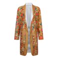 thumbnail image 4 of Femmes Mode Imprimé Floral à Manches Longues Folk-Custom Poche Casual Long Outwear, 4 of 9
