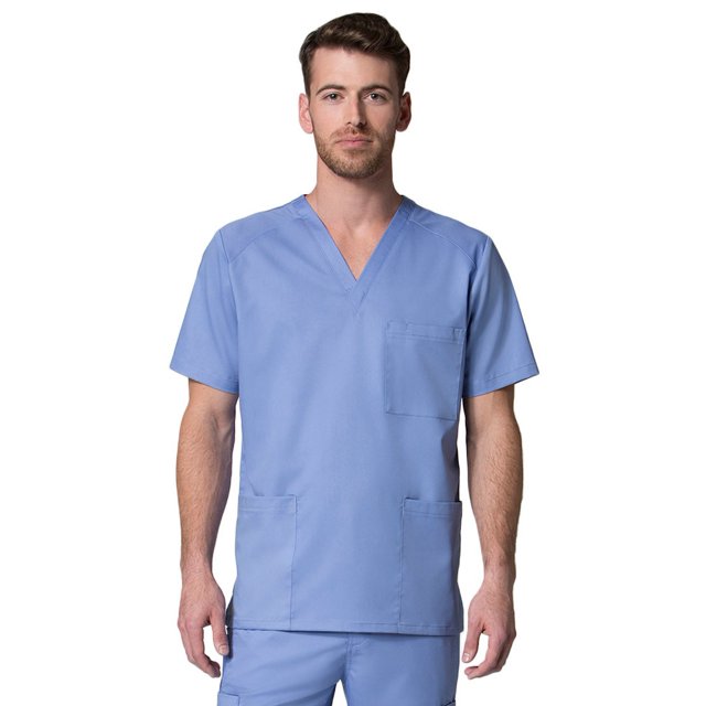 Maevn Men's Back Mesh Panel 3 Pocket V-Neck Top - 5308
