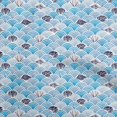thumbnail image 1 of oneOone Rayon Medium Blue Fabric Sea Shells Ocean Fabric For Sewing Printed Craft Fabric By The Yard 56 Inch Wide, 1 of 4