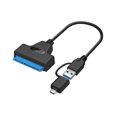 thumbnail image 1 of axGear Type C & USB 3.0 Male to SATA 22 Pin 2.5 Inch Hard disk driver SSD Adapter Cable, 1 of 7