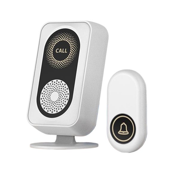 ZheElen Sonnette de Porte Rechargeable Longue Distance pour Aînés Musique Colorée et Bouton Permet un Volume Élevé Bouton Appelant Âgé