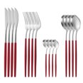 thumbnail image 1 of Pompotops Matte Gold Silverware Set With Steak Knives,Stainless Steel Gold Flatware Set,16 Pcs Set Cutlery Utensils Set Service For 4,Spoons And Forks Set Clearance, 1 of 1