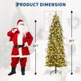 thumbnail image 2 of 7.5ft/9ft Christmas Tree, Artificial Prelit Pencil Tree, Easy Assemble, Xmas Decor for Home Party Office Mall Holiday, 2 of 8