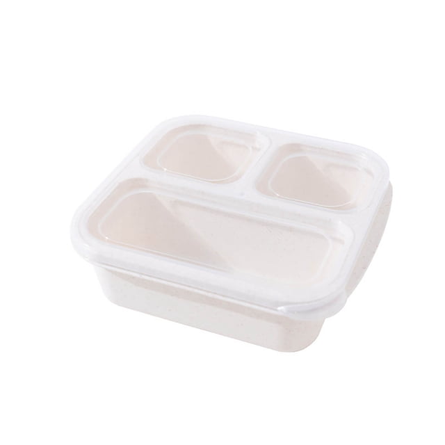 Food Storage Solution 1PC Snack Containers Reusable Bento with 3 Compartments for Meal Prep and Everyday Use and Adults in Kitchen Dining and Travel