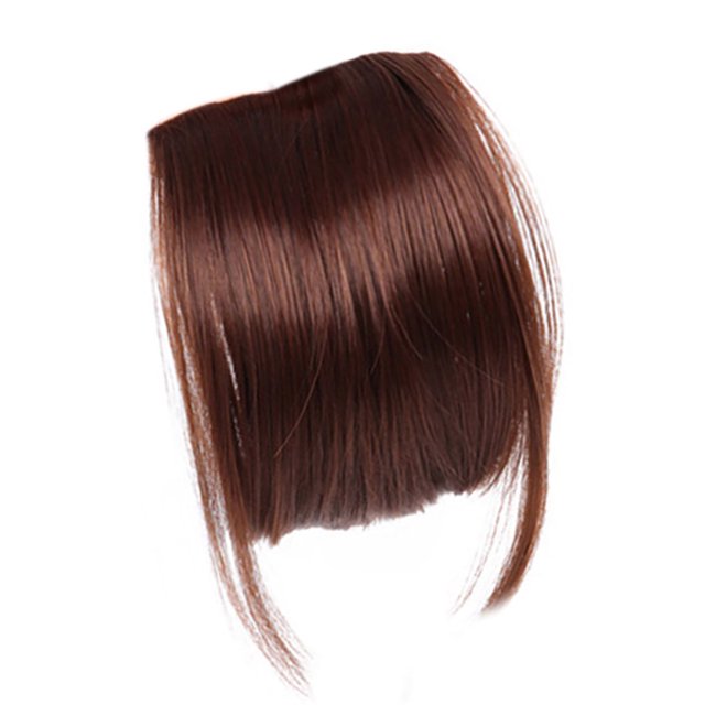 Clip in Air Bangs Fake Heat-resistant High Temperature Wire Hair Extension Clamp Girl Invisible Fringe Hairpiece Exercising Yoga Type8