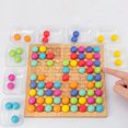 thumbnail image 4 of Wooden Go Games Set Dots Beads Board Games Toy Rainbow Clip Beads Puzzle, 4 of 7
