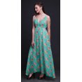 thumbnail image 3 of Bimba Floral Dames Longue Robe à Imprimé Floral Spaghetti Sangle V Cou Maxi Plage Wear-XXX-Large, 3 of 4