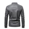 thumbnail image 4 of Qertyioot Manteau en Cuir d'Hiver pour Homme à Fermeture Éclair, Manches Longues, Décontracté, 4 of 8
