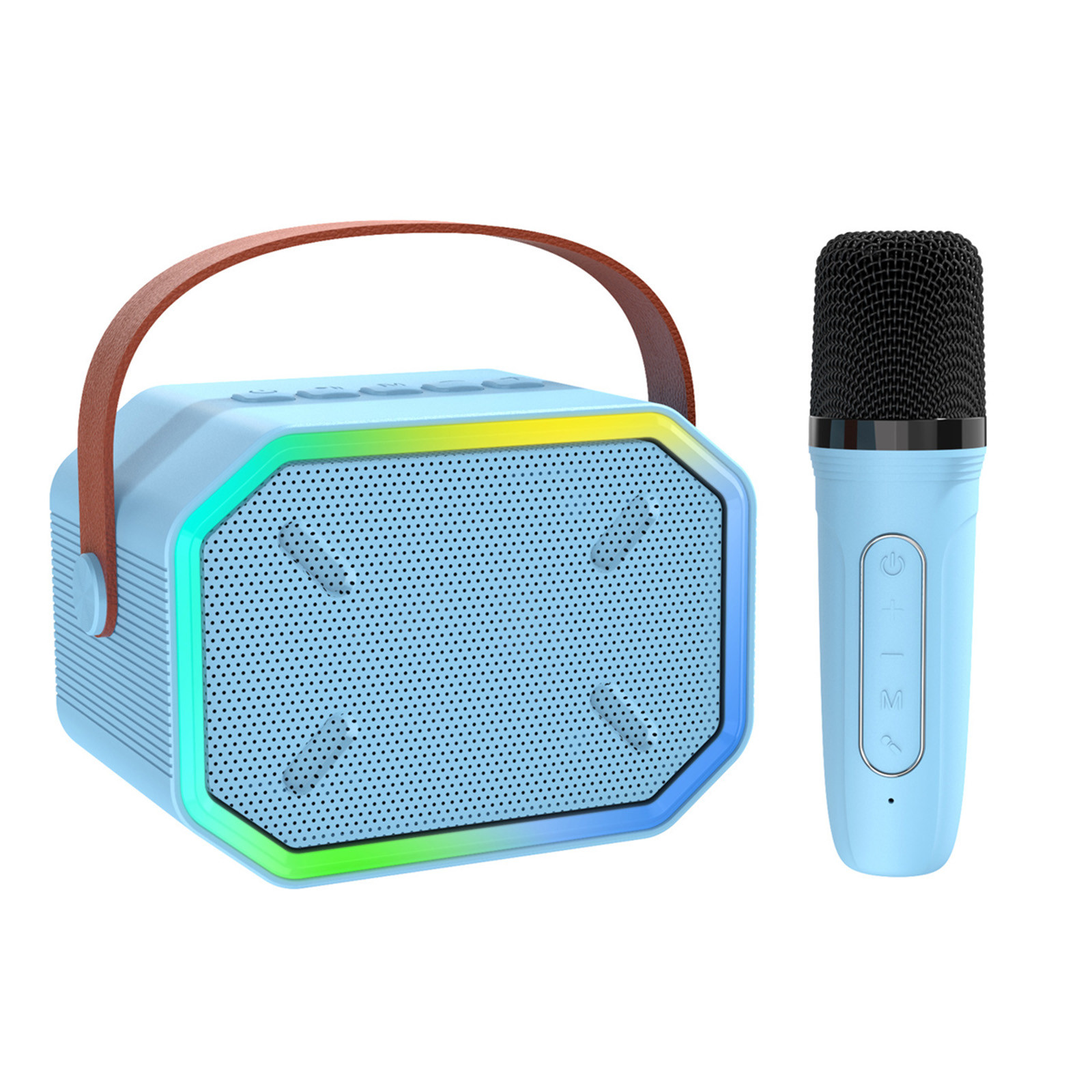 RXIRUCGD Haut-Parleur Bluetooth Portable avec Ensemble de Microphone, Haut-Parleur Bluetooth Rétro avec Machine de Karaoké pour la Maison, Micros de Karaoké Portatifs à Main Machine de Haut-Parleur pour Enfants et Adultes Fête à la Maison Anniversaire