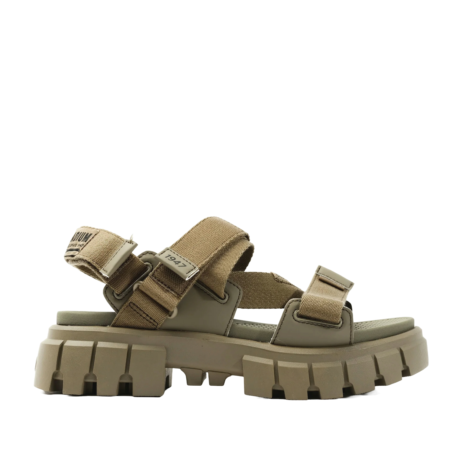 Palladium Sandale Revolt Mono pour Femmes en Vert Poussiéreux, 6 US